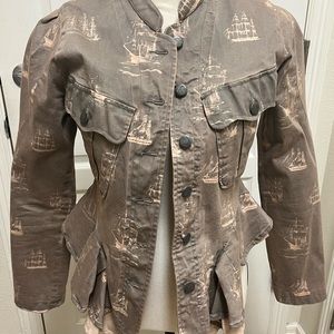 Bolongaro Trevor army ruffle jacket size Small
